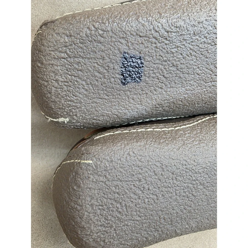 LL Bean Moccasin (Sz 10 M) Slipper Mens Brown Bow Slip On Loafer Leather 212984